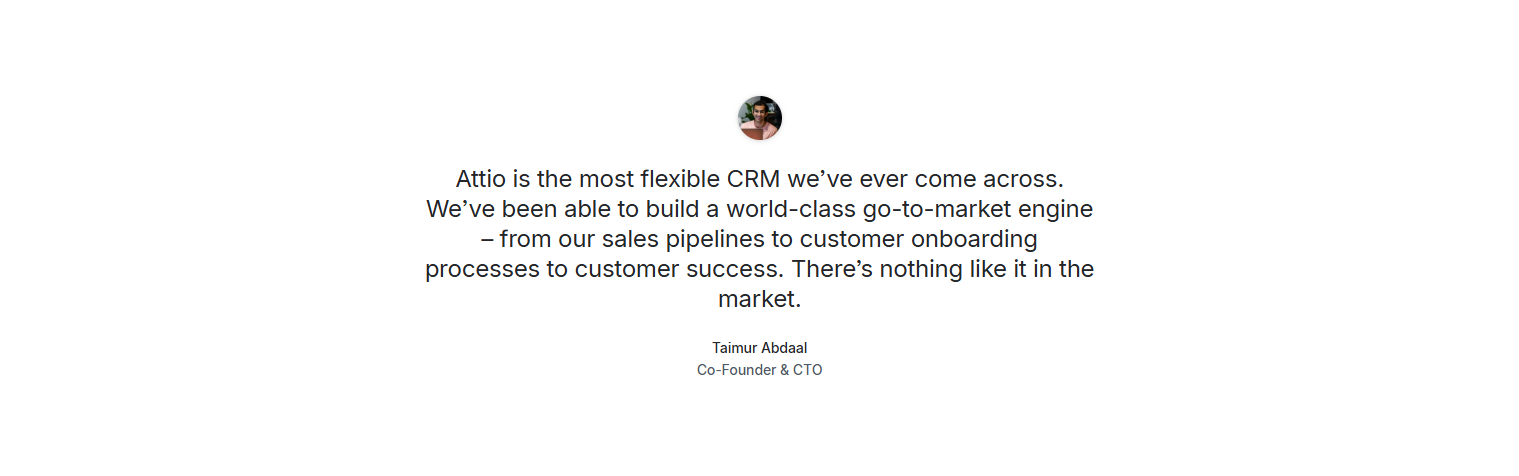 Testimonials Section @Attio