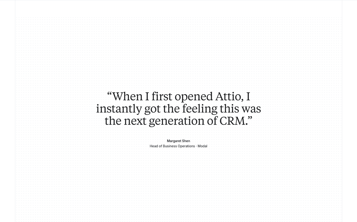 Testimonials Section @Attio