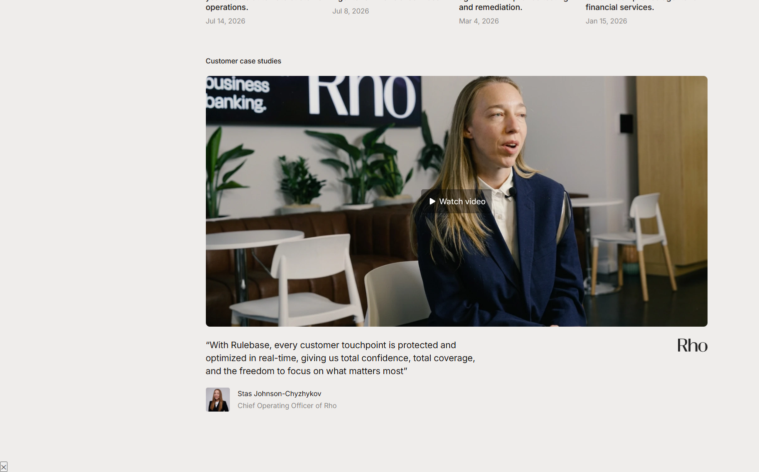 Testimonials Section @Rulebase