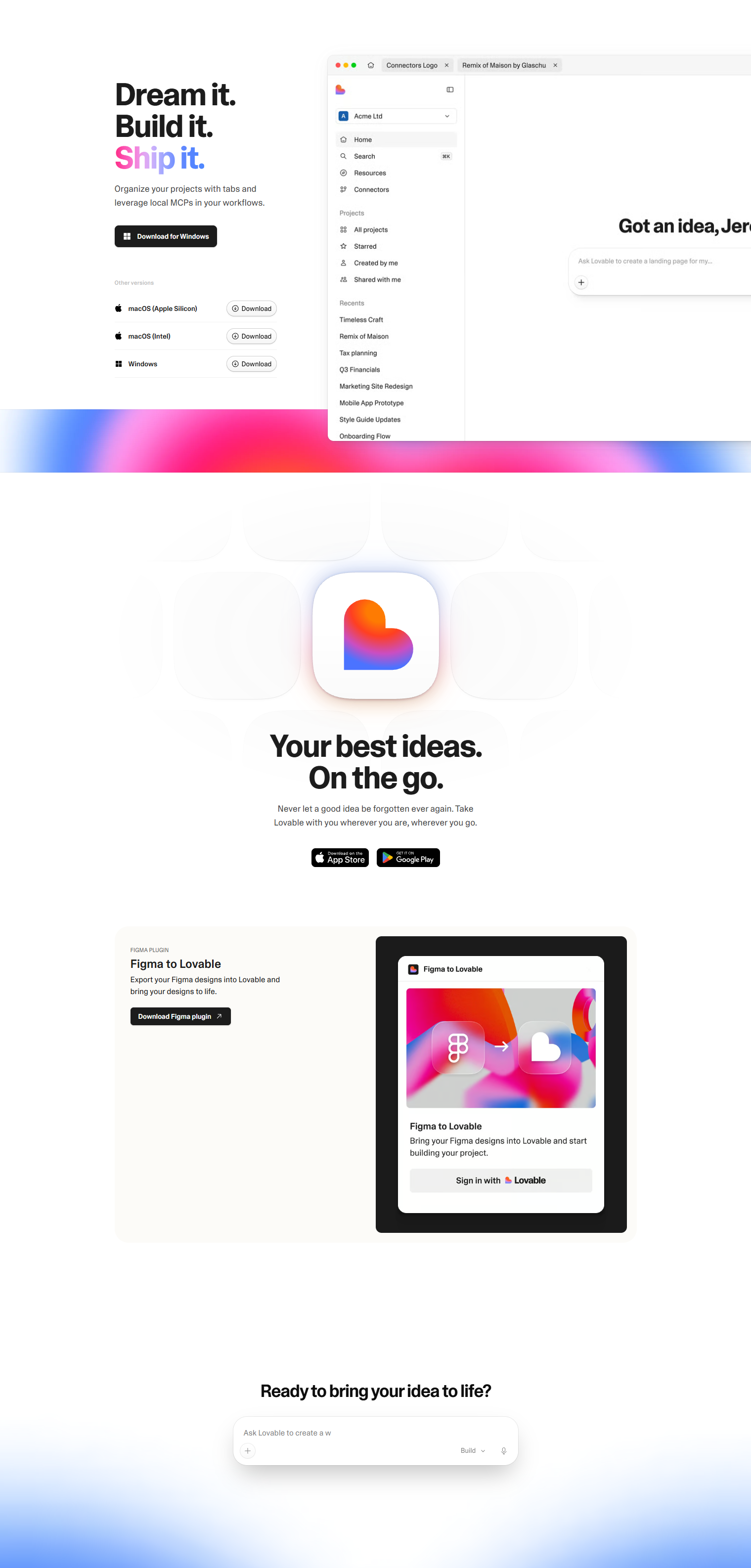 Download Page @Lovable