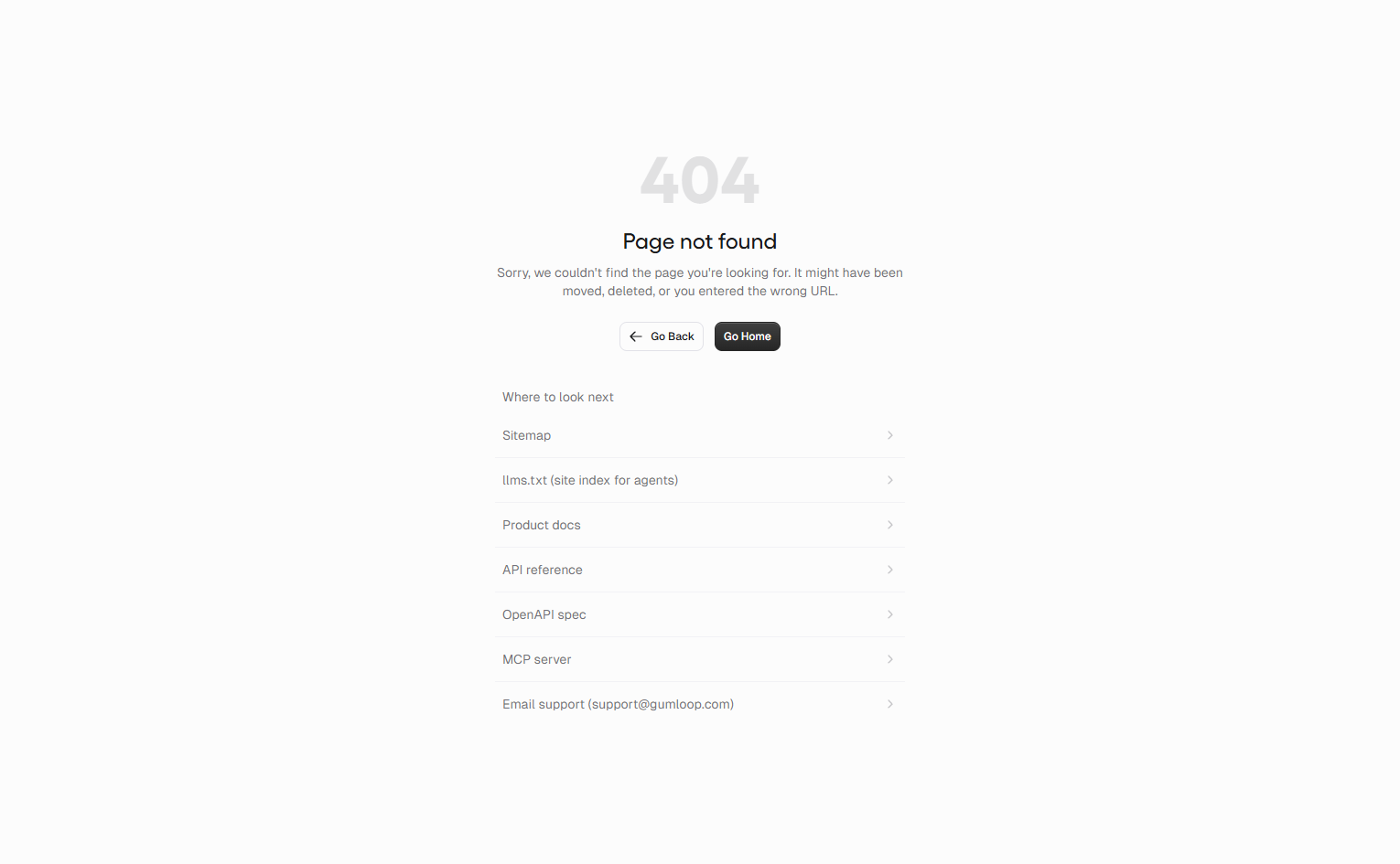 404 Error @Gumloop