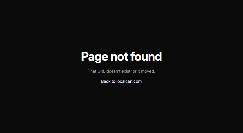 404 Error @LocalCan