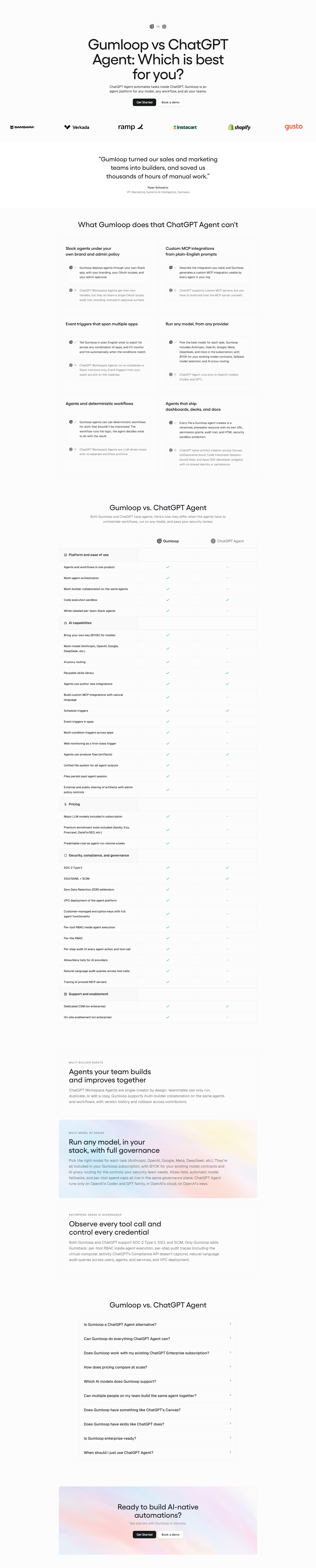 Comparison @Gumloop