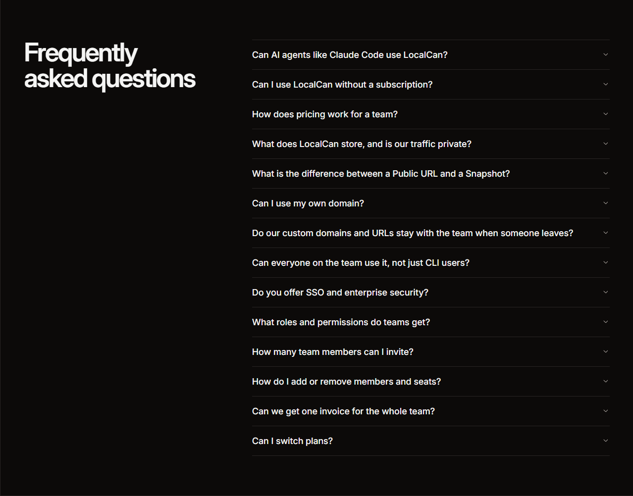 FAQ @LocalCan