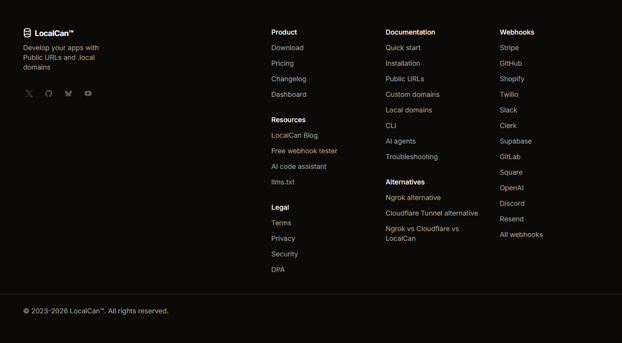 Footer @LocalCan
