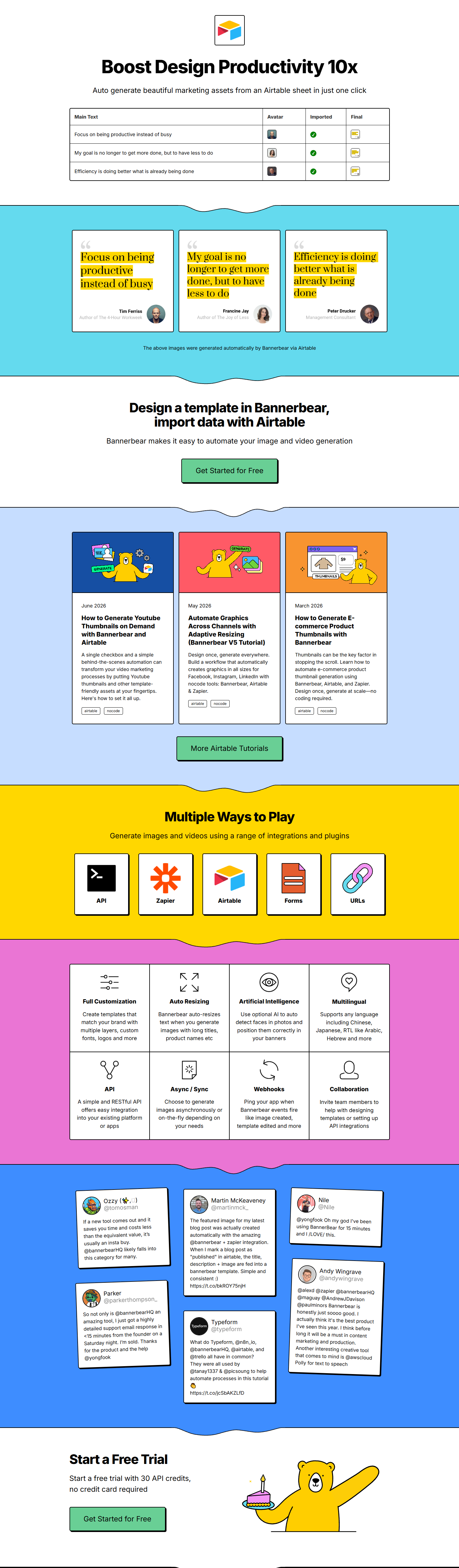 Integrations @Bannerbear