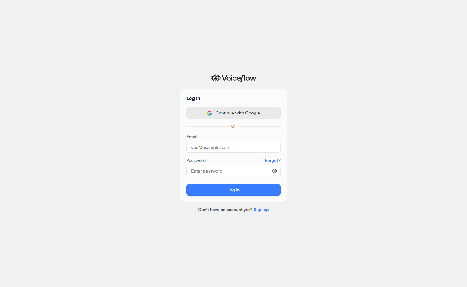Login @Voiceflow