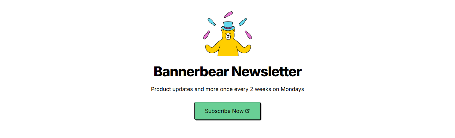 Newsletter Signup @Bannerbear