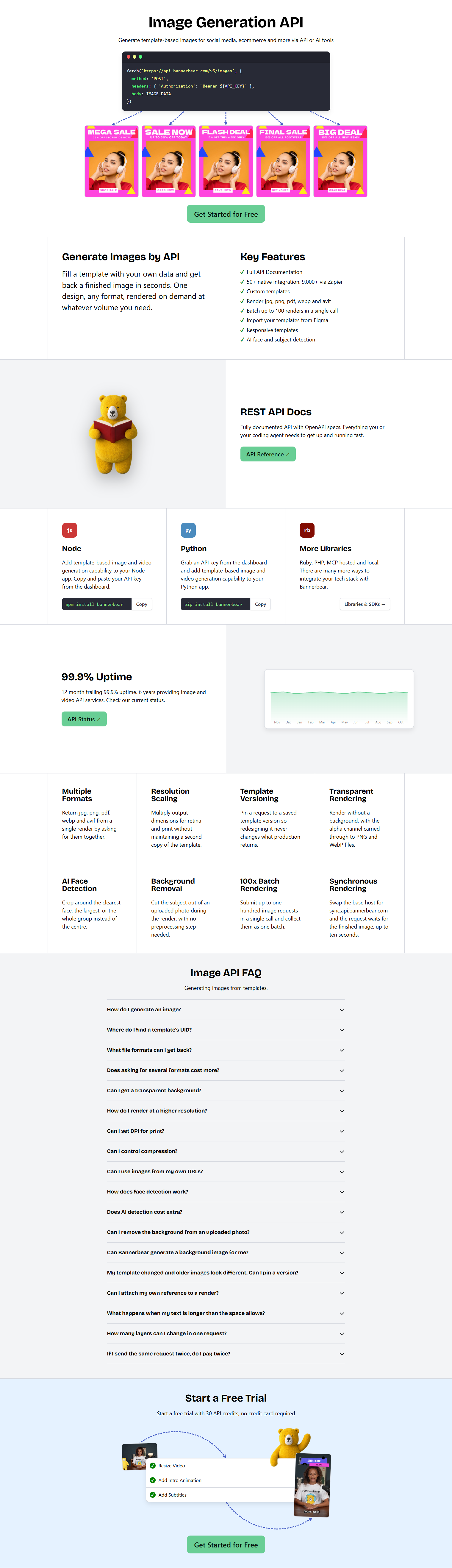 Product Page @Bannerbear