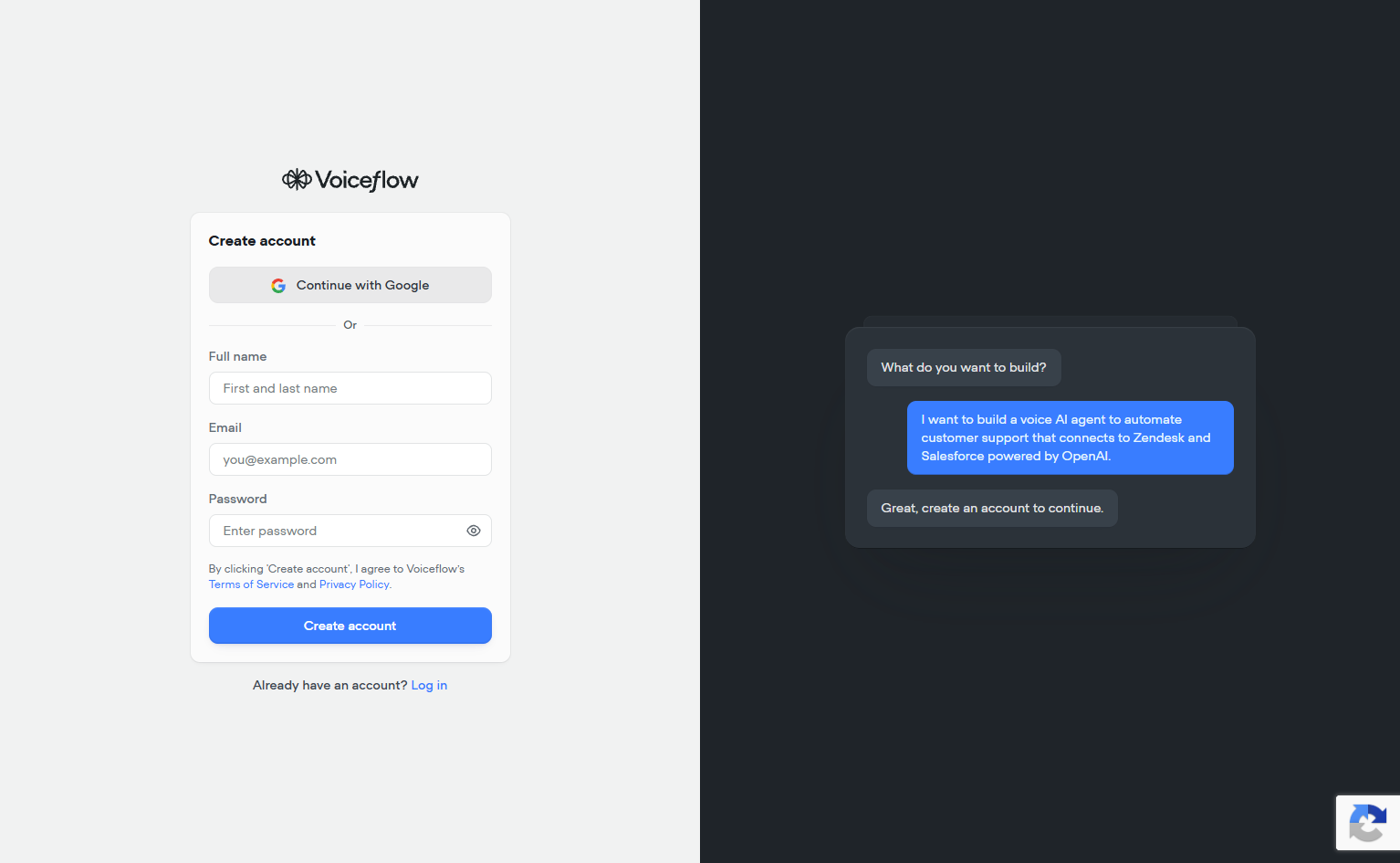 Signup @Voiceflow