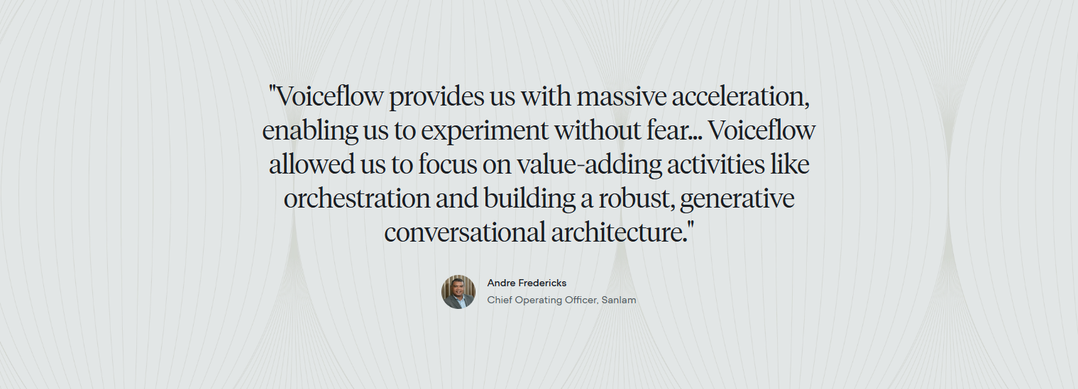 Testimonials Section @Voiceflow